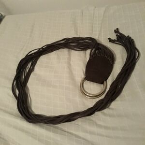 Dimensions by WCM Women's Genuine Italian Leather Brown Boho Belt